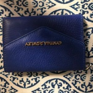 Blue trifold wallet